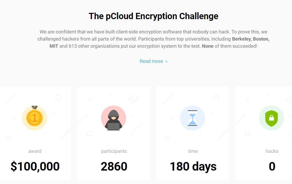 pcloud encryption challenge
