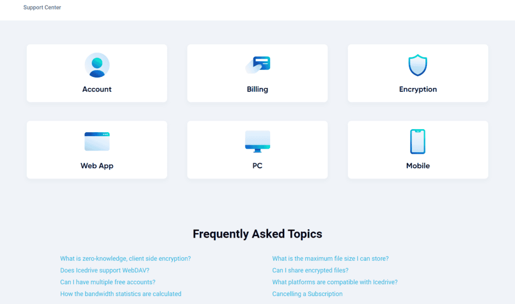 Icedrive knowledge base
