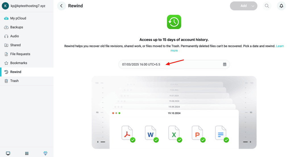 pCloud Rewind