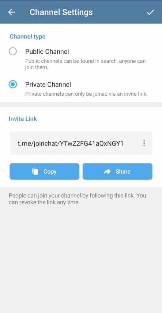 create private telegram channel