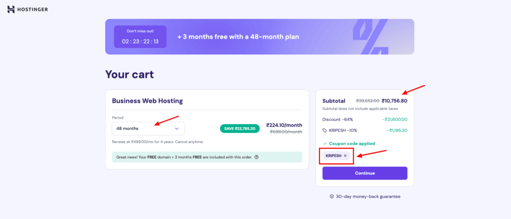 Hostinger coupon code