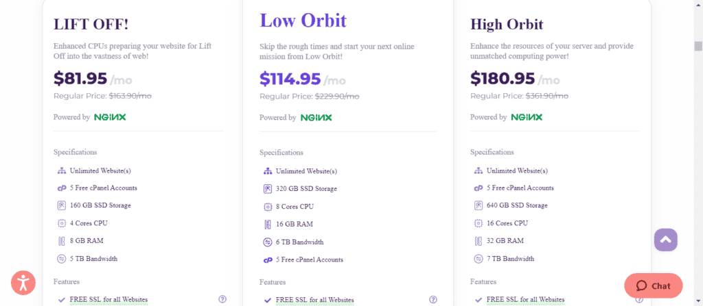 HostArmada Dedicated Hosting plans