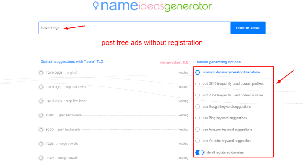 Name Ideas Generator features 1