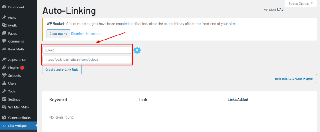 Auto linking in Link Whisper