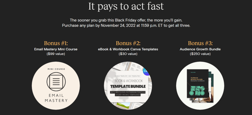 Bonus with Teachable Black Friday Deal