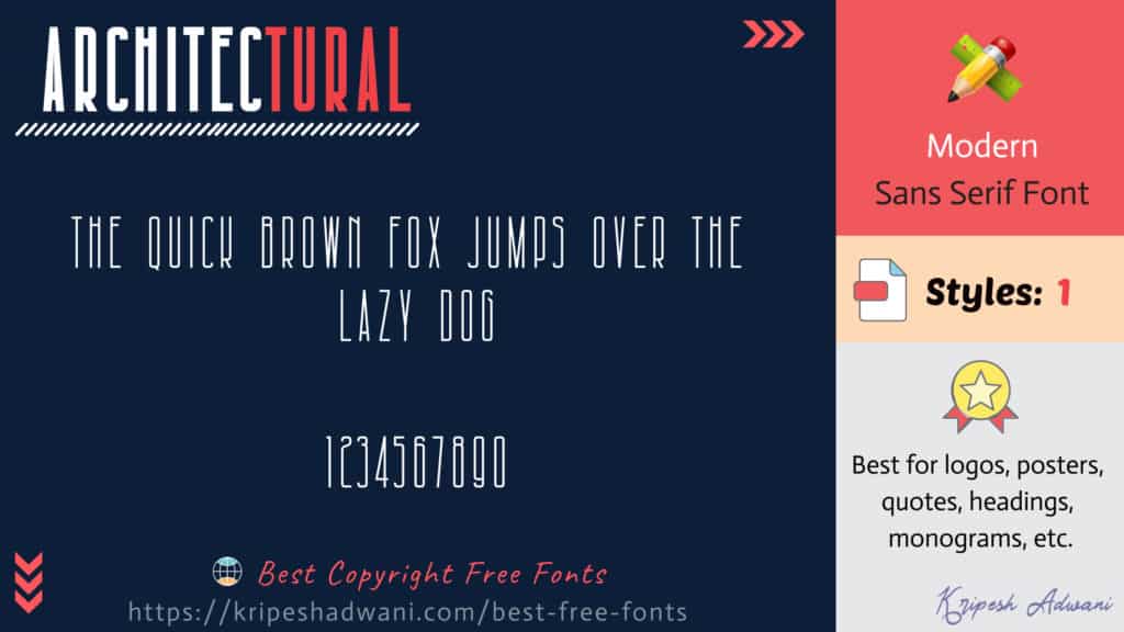 Architectural-free-font