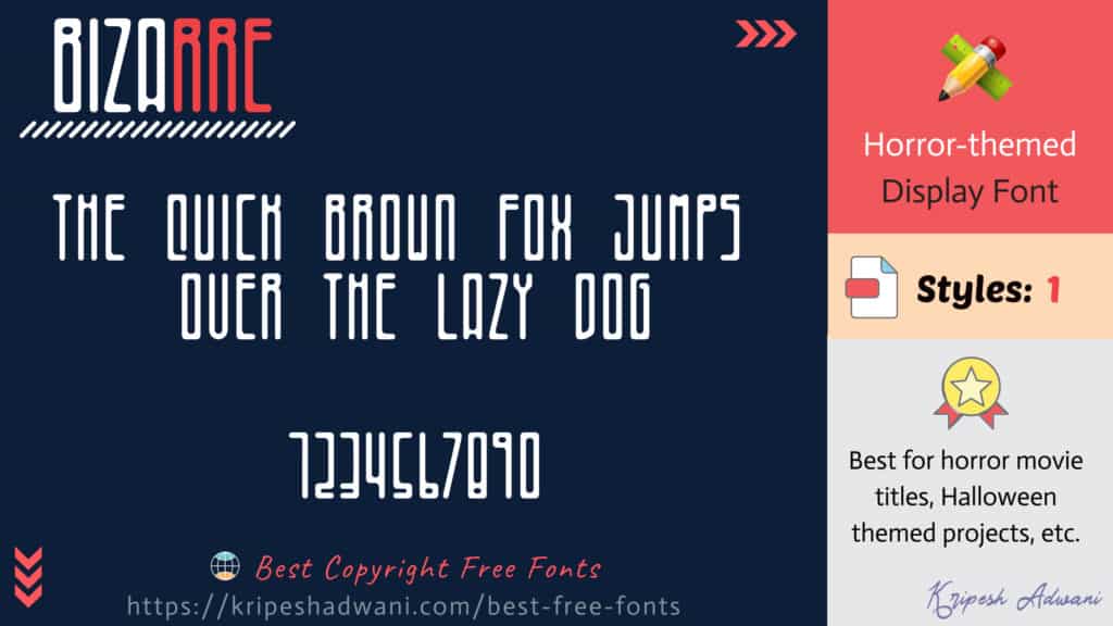Bizarre free font