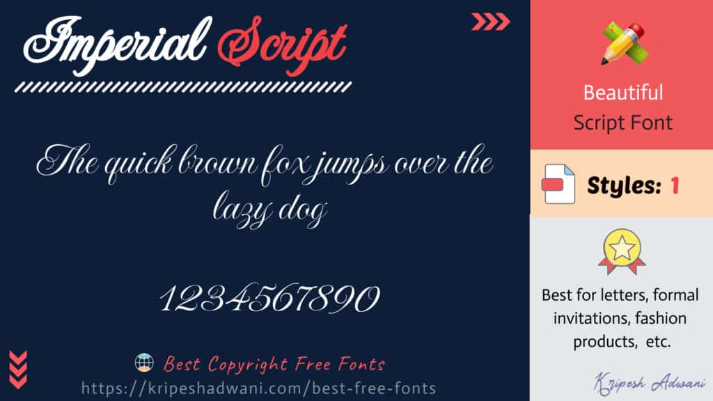 Imperial-script-free-font