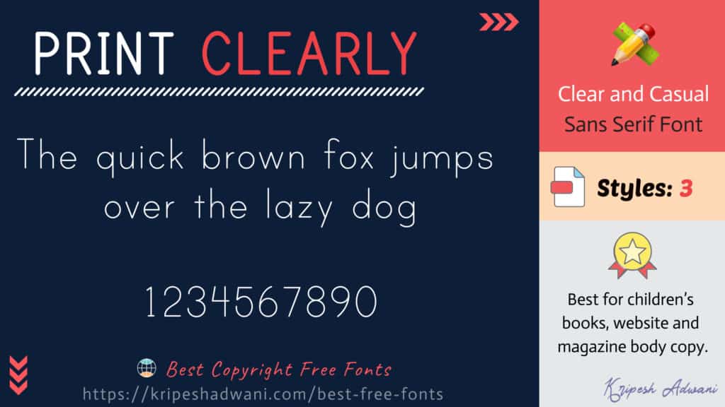 Print-Clearly-free-font
