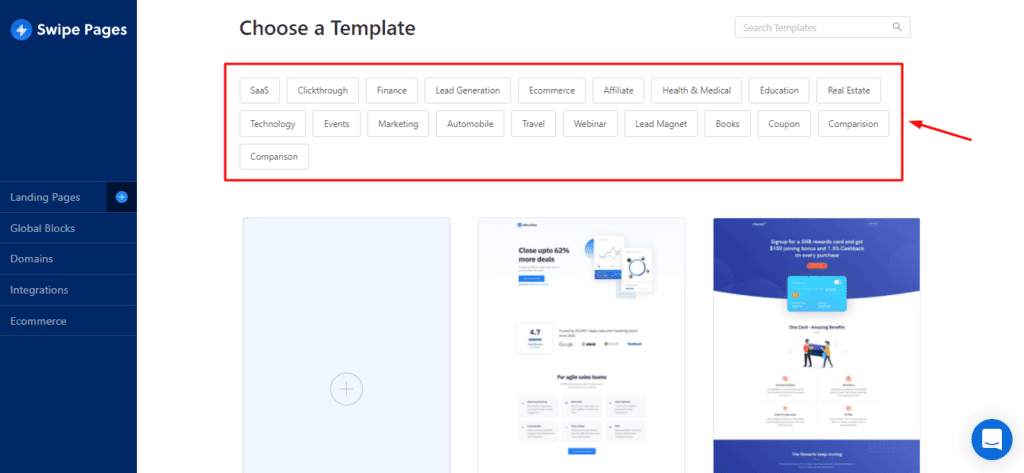 Swipe Pages Templates