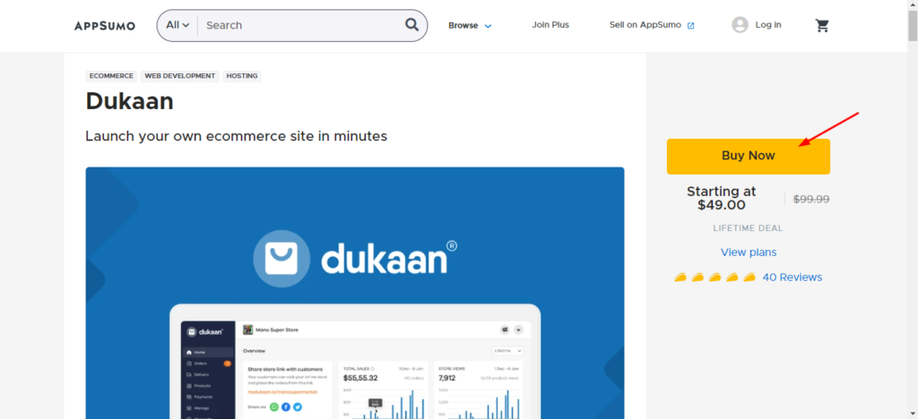 Dukaan AppSumo deal