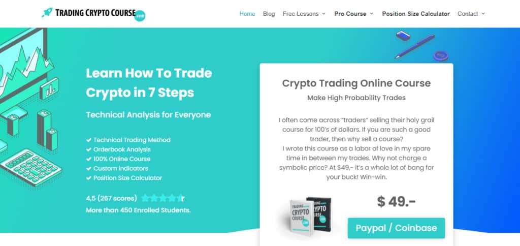 TradingCryptoCourse website
