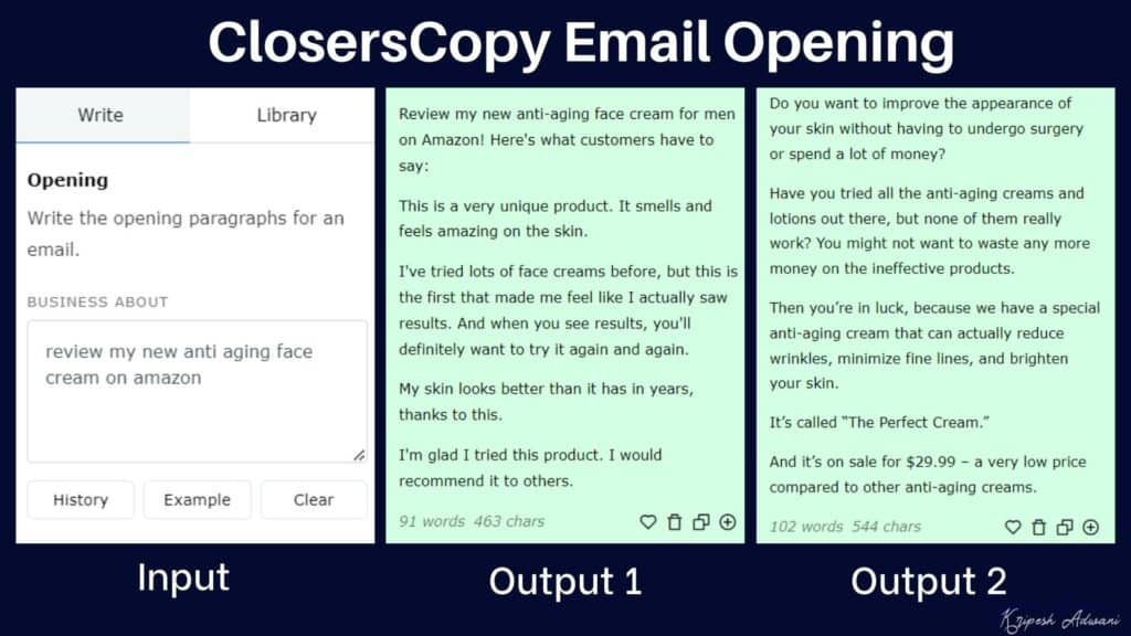 ClosersCopy Email Opening