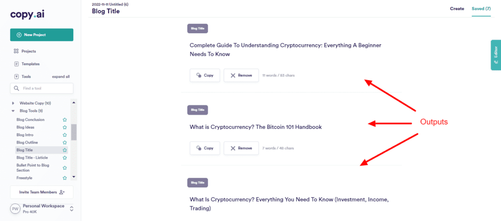 Copy.ai Review (2026) - This AI Writer Surprised Me 30 CopyAI Blog Titles Output