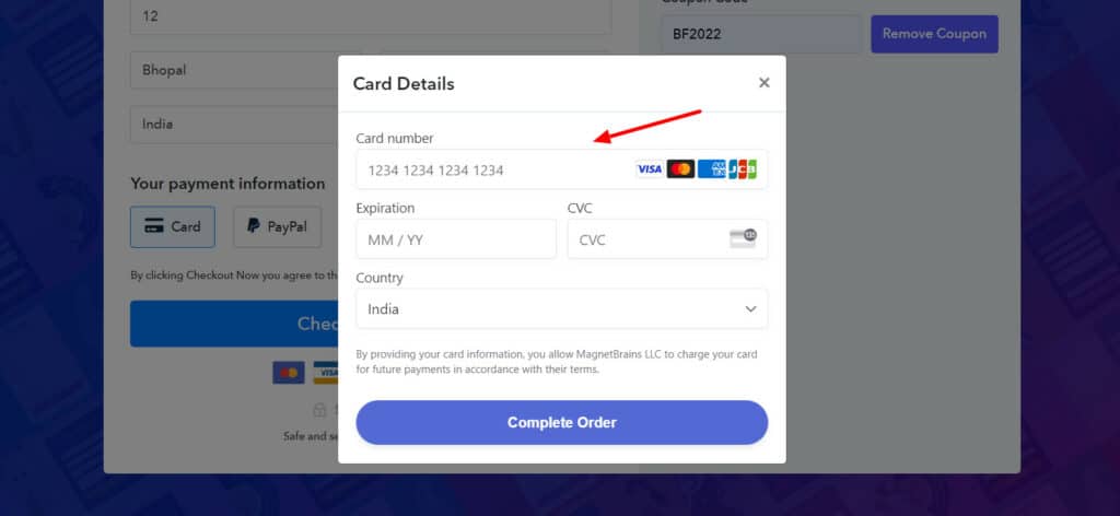 Pabbly Connect Card Details