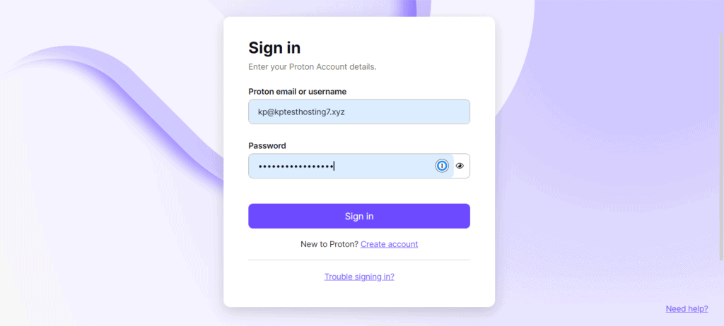 Signing in to your Proton VPN account