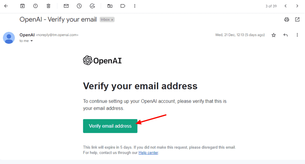 OpenAI ChatGPT Account verification