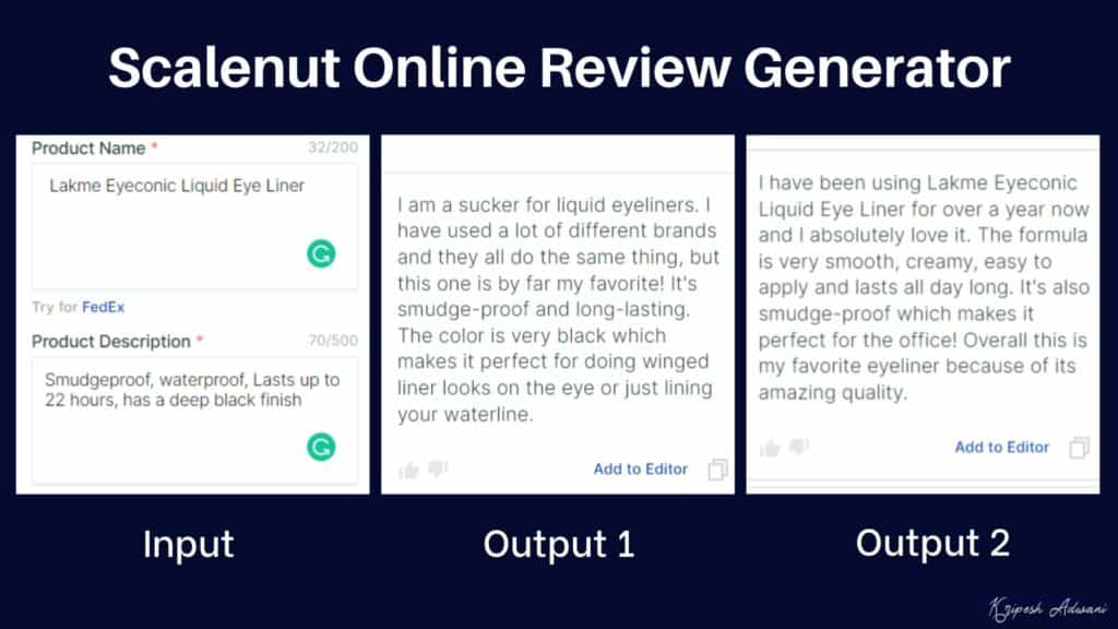 Scalenut Online Review Generator