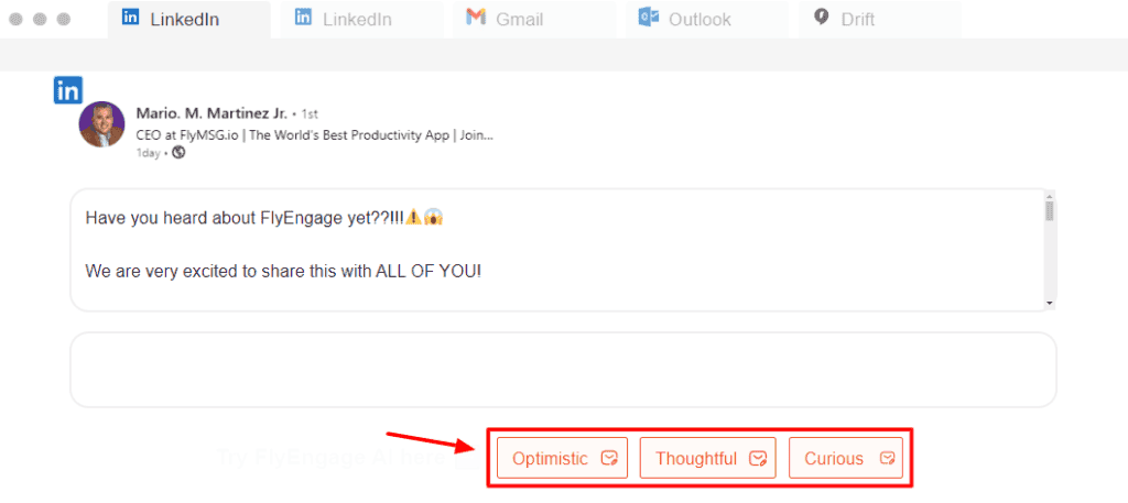 FlyMSG - LinkedIn posts