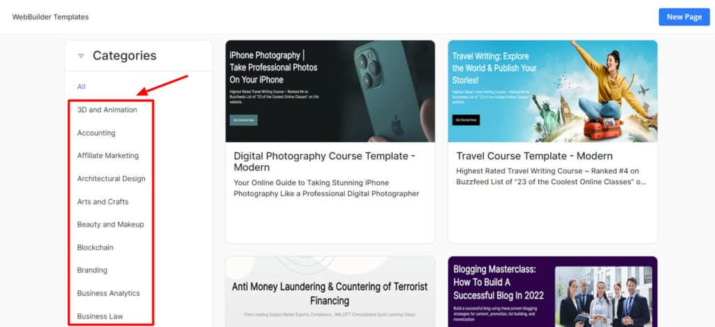 FreshLearn Landing Page Templates