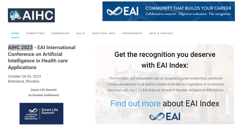 EAI International Conference in Health Care