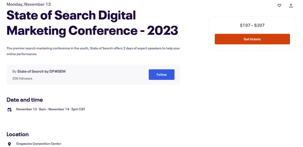 State of Search Digital Marketing Conference - 2023