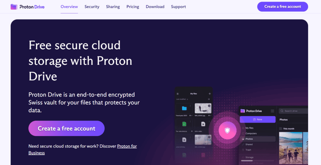 Proton drive homepage