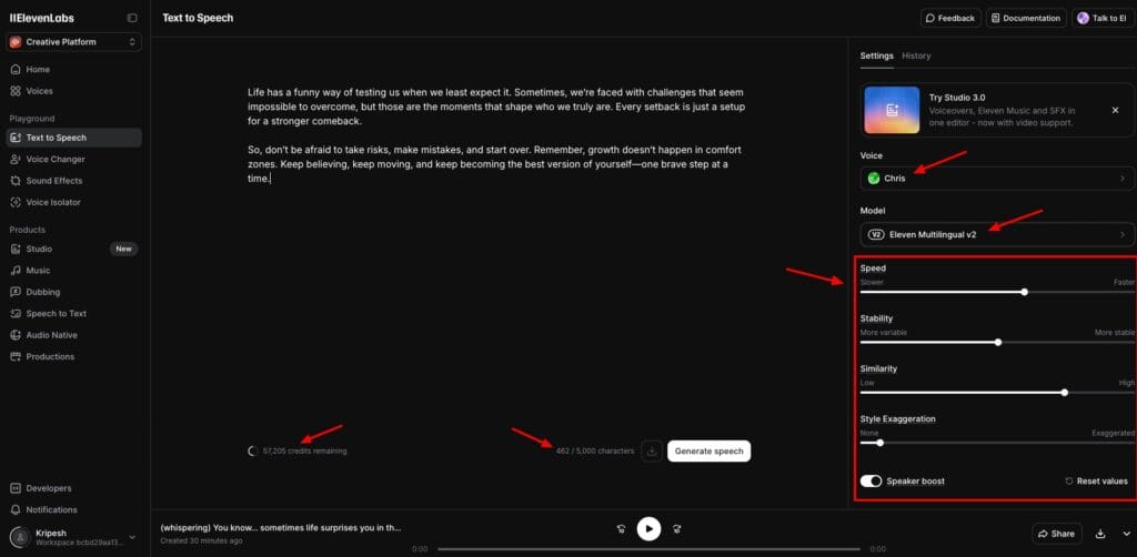 ElevenLabs - AI voice generation