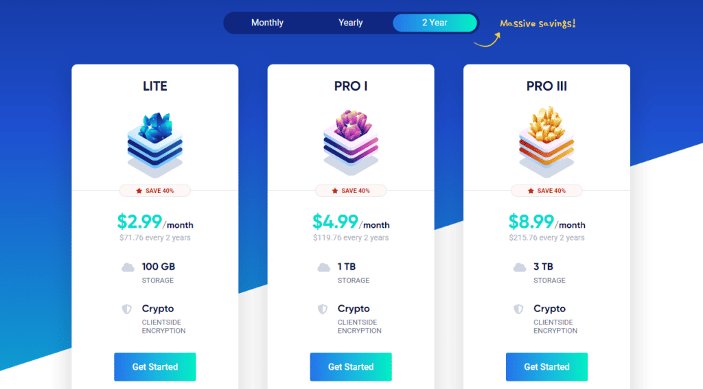 Icedrive 2-year plans