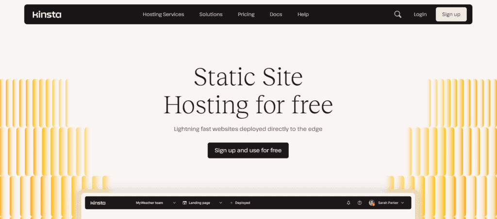 Kinsta Free Static Site Hosting