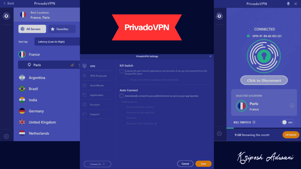 PrivadoVPN Features