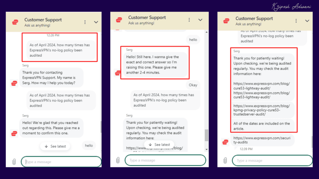 ExpressVPN Customer support