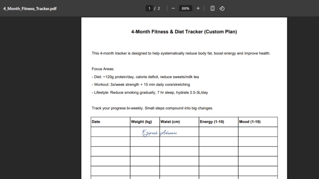 Fitness tracker by Fitness Workout Diet