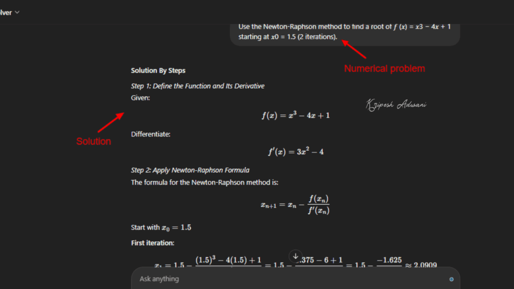 Math Solver Example 1
