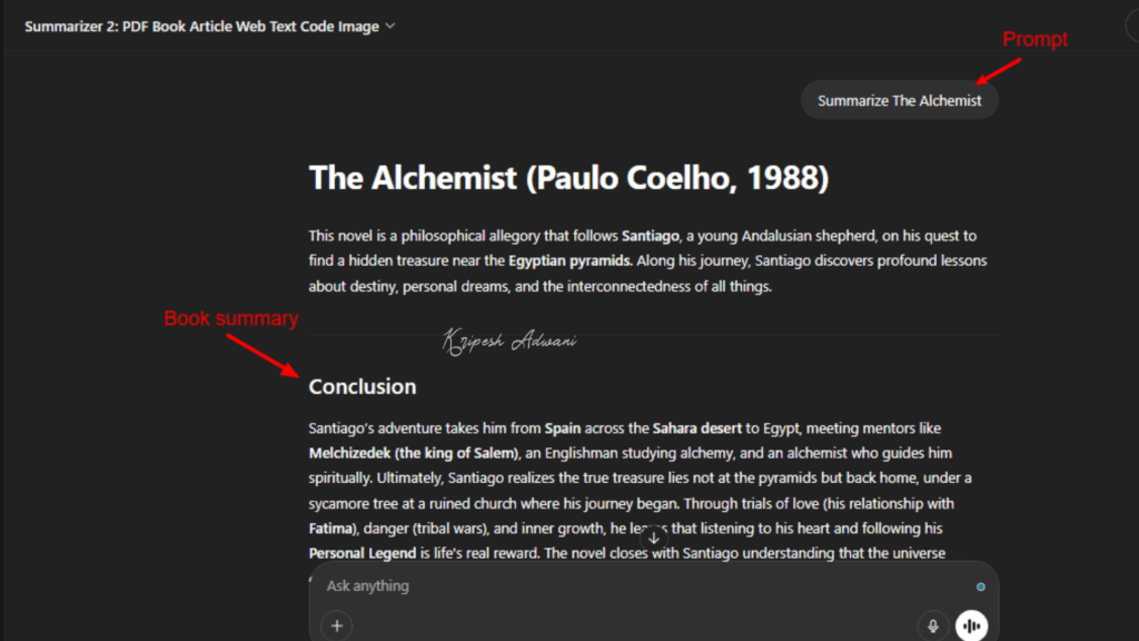 Summarizer 2 Example 2