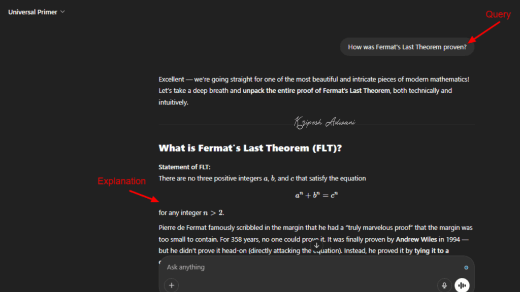 Universal Primer Example 1