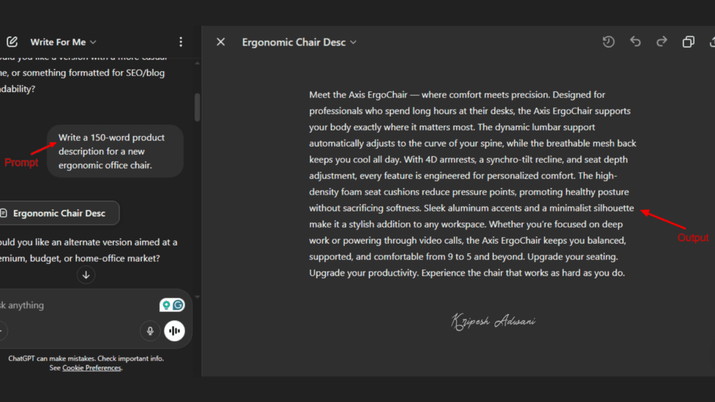 Write for Me Example 3 1