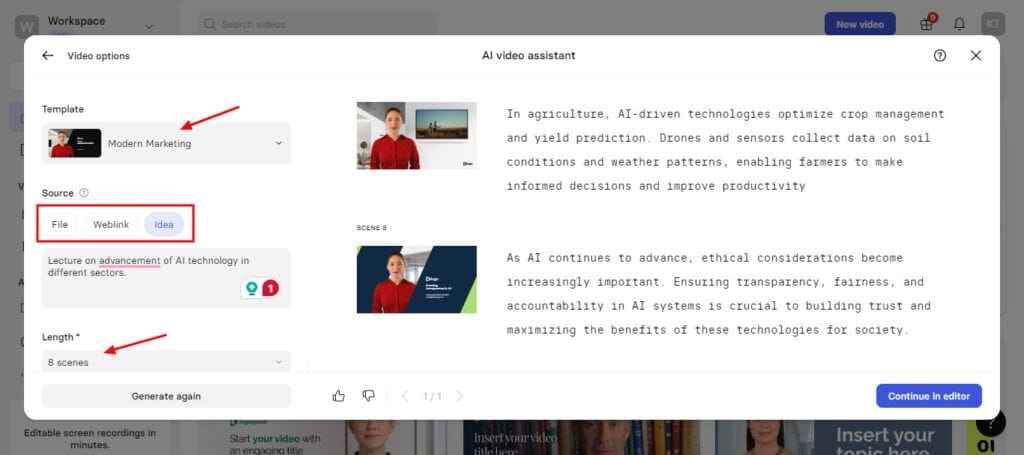 Synthesia AI video generation