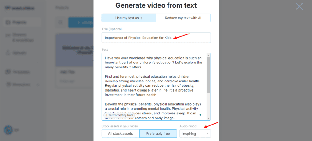 Wave Video - text to video generator