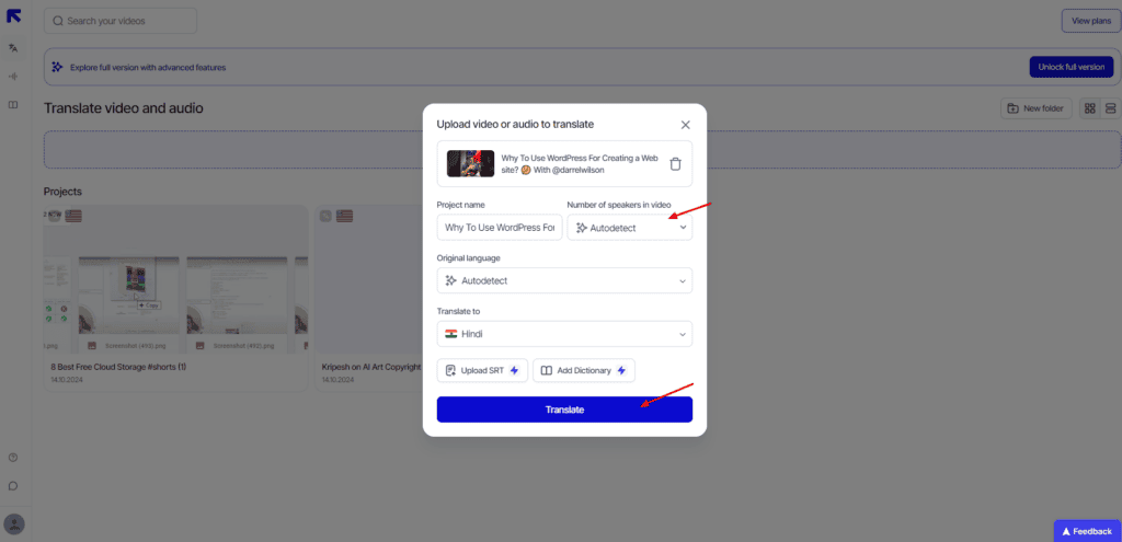 5 Best AI Dubbing Tools (2026) - Dub Video In Different Languages 5 Rask AI - AI video dubbing settings