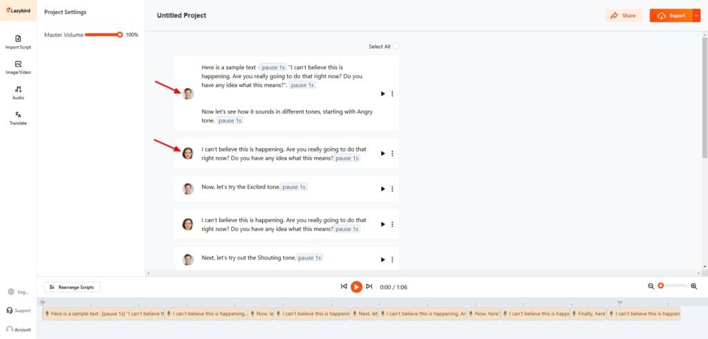 Lazybird AI Review (2026) - The True ElevenLabs Killer? 5 Lazybird AI Review - multiple speakers