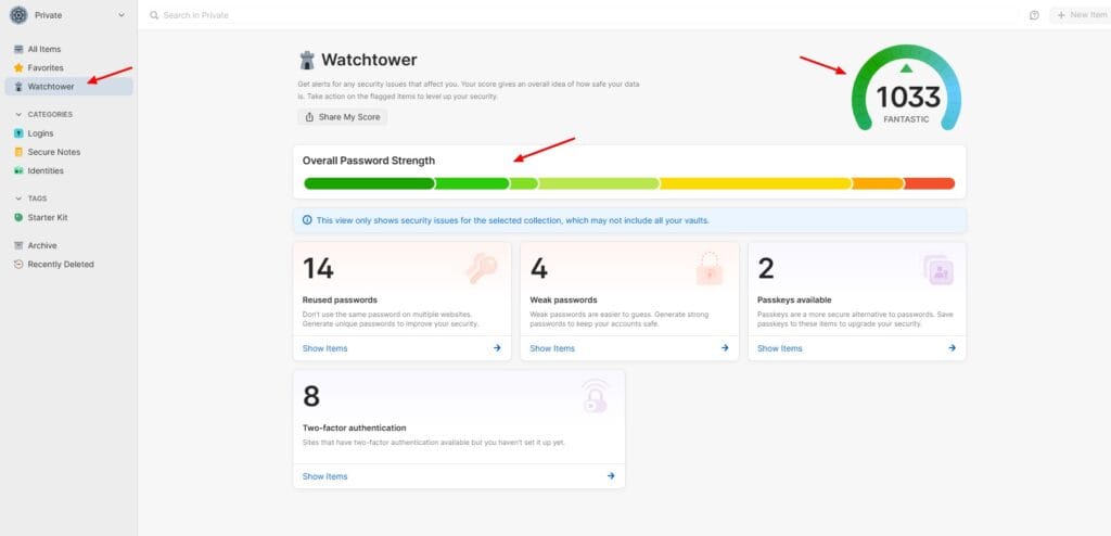 1Password Watchtower