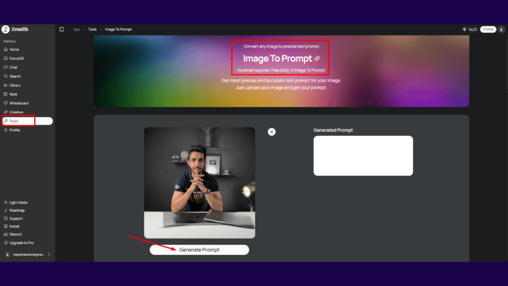Image to Prompt Menu