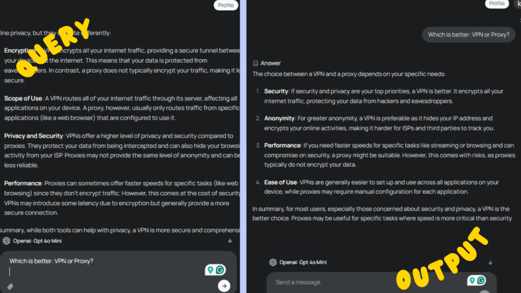 Zemith Library Query vs Output