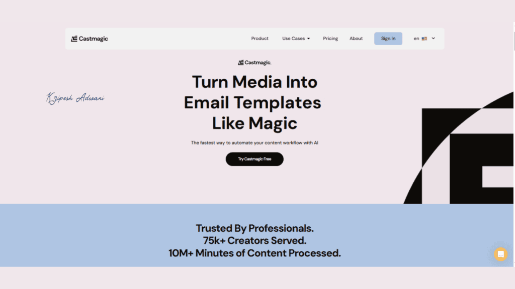 Castmagic Review (2026) - Perfect AI Tool For Content Creators? 3 CastMagic Official Website