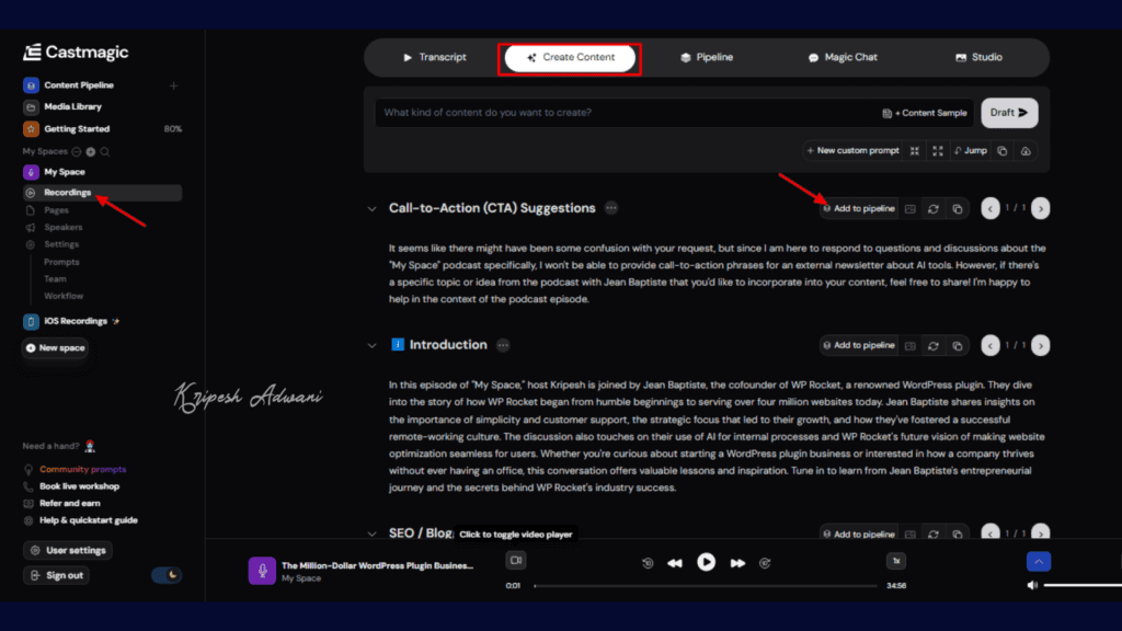 Castmagic Review (2026) - Perfect AI Tool For Content Creators? 17 Content Pipeline