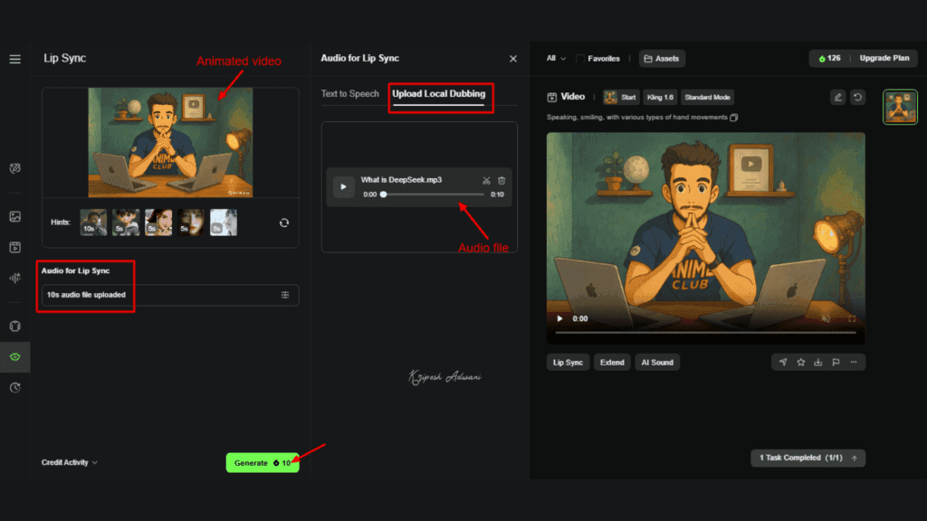 KlingAI Audio Interface