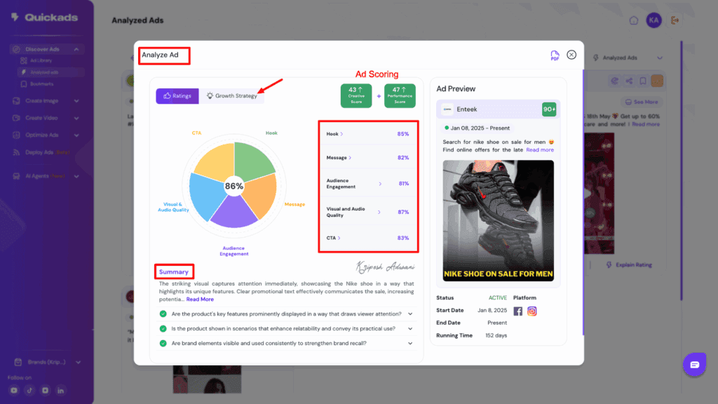 QuickAds Review 2026: Double Your Ad ROI with This AI-Powered Platform 5 Analyze Ads