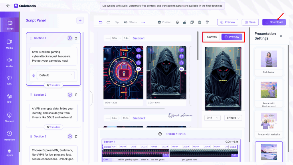 QuickAds Review 2026: Double Your Ad ROI with This AI-Powered Platform 18 Blog to Video Ad