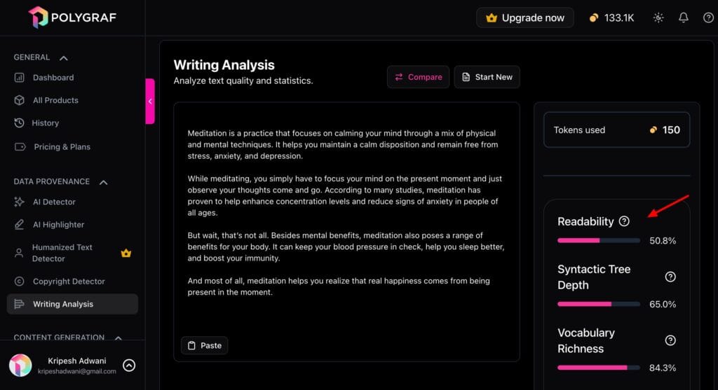 Polygraf AI Review (2026) - Is It Worth It? Honest Review + Demo 6 Polygraf - Writing analysis